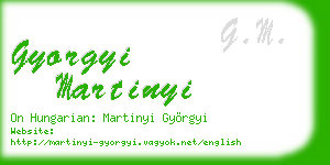 gyorgyi martinyi business card