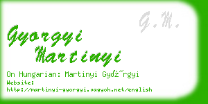 gyorgyi martinyi business card